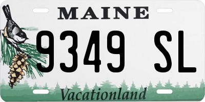 ME license plate 9349SL
