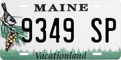 ME license plate 9349SP