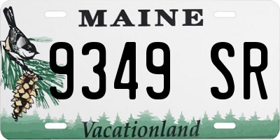 ME license plate 9349SR