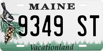 ME license plate 9349ST
