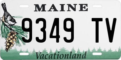 ME license plate 9349TV