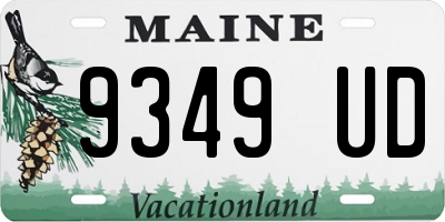 ME license plate 9349UD