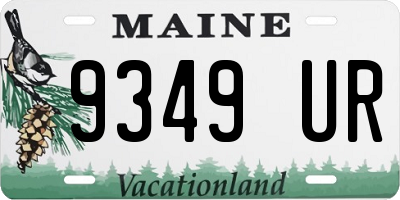 ME license plate 9349UR