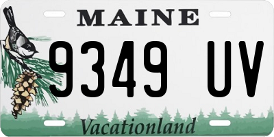 ME license plate 9349UV