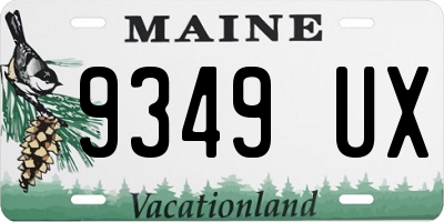 ME license plate 9349UX
