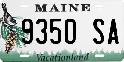 ME license plate 9350SA