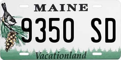 ME license plate 9350SD