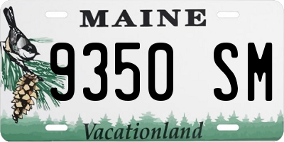 ME license plate 9350SM