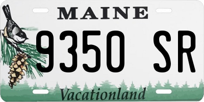 ME license plate 9350SR