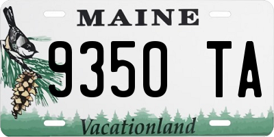 ME license plate 9350TA