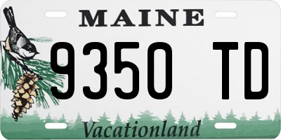 ME license plate 9350TD