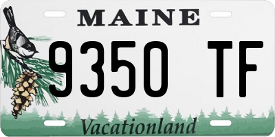 ME license plate 9350TF