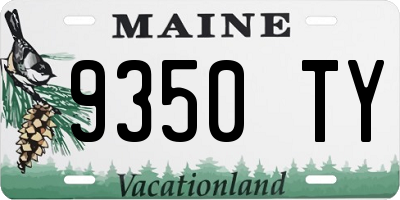 ME license plate 9350TY