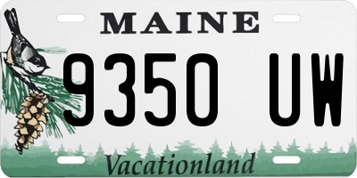 ME license plate 9350UW