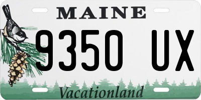 ME license plate 9350UX