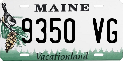 ME license plate 9350VG