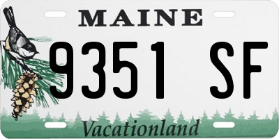 ME license plate 9351SF