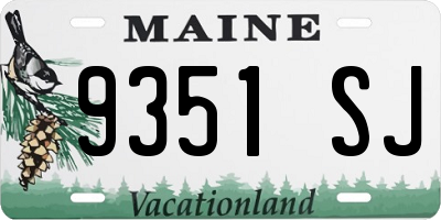 ME license plate 9351SJ