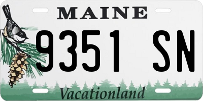 ME license plate 9351SN