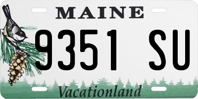 ME license plate 9351SU