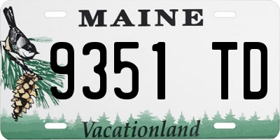 ME license plate 9351TD