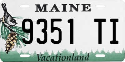 ME license plate 9351TI