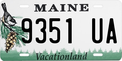 ME license plate 9351UA