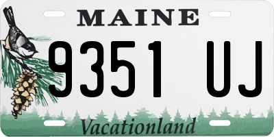 ME license plate 9351UJ