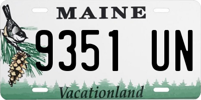 ME license plate 9351UN