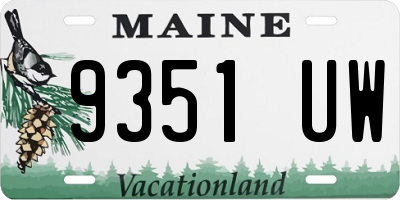 ME license plate 9351UW