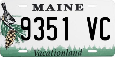ME license plate 9351VC