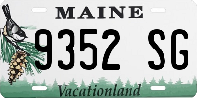 ME license plate 9352SG