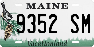 ME license plate 9352SM