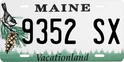 ME license plate 9352SX