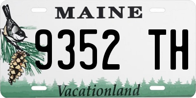 ME license plate 9352TH