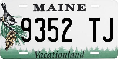 ME license plate 9352TJ
