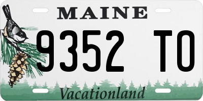 ME license plate 9352TO