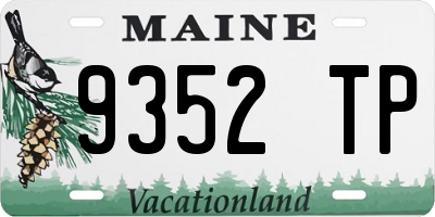 ME license plate 9352TP