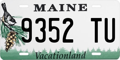 ME license plate 9352TU