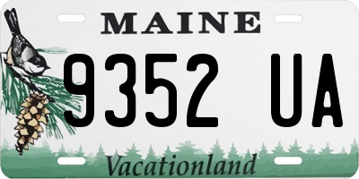 ME license plate 9352UA