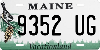 ME license plate 9352UG