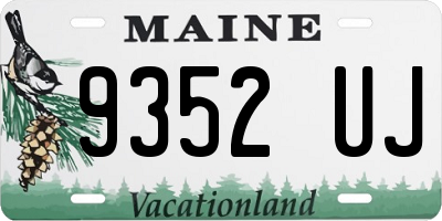 ME license plate 9352UJ