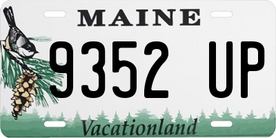 ME license plate 9352UP
