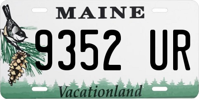 ME license plate 9352UR