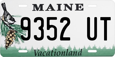 ME license plate 9352UT