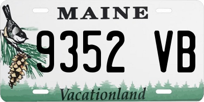 ME license plate 9352VB