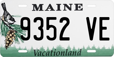 ME license plate 9352VE