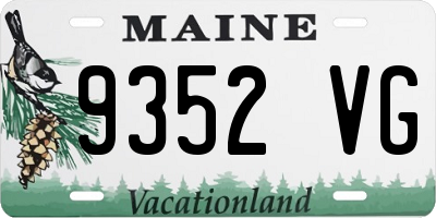 ME license plate 9352VG