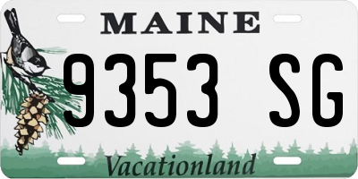 ME license plate 9353SG