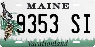 ME license plate 9353SI